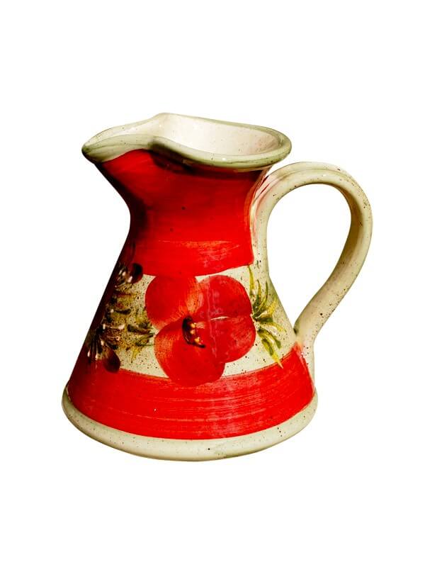 pichet-droit-petit-modele-floralie-terre-provence-vaisselle-poterie-saint-remy-de-provence