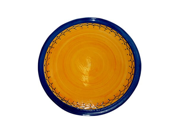 plat-a-tarte-poly-jaune-bleu-terre-provence-vaisselle-provencale-saint-remy-de-provence