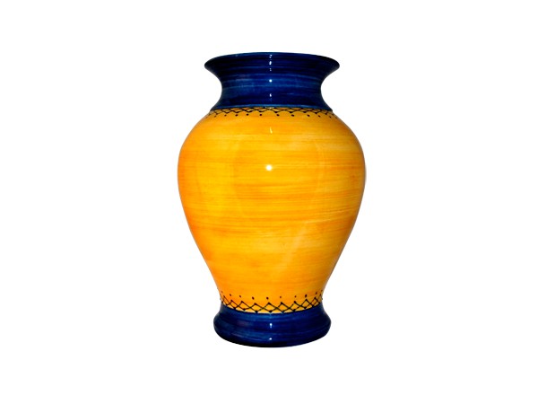 vase-amphore-petit-poly-jaune-bleu-terre-provence-vaisselle-provencale-saint-remy-de-provence